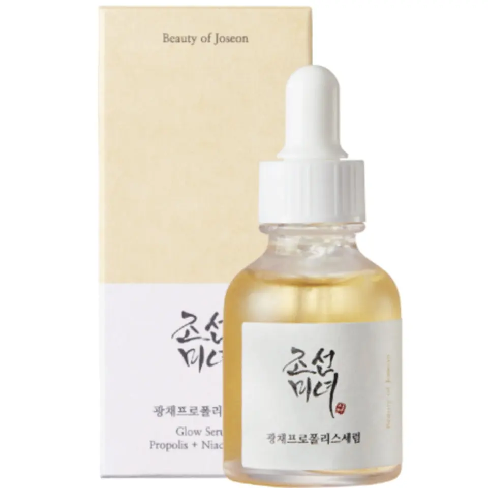 Beauty of Joseon Glow Serum with Propolis & Niacinamide, Nourishing Korean Brightening Face Treatment for Sensitive & All Skin Types, 1.01 fl oz (30ml), Radiant, Aesthetic Glow, Gentle, Soft Skin, Serums & Essences, Apply Daily, Niacinamide Key, Even Out,