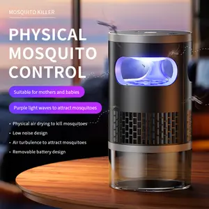 Non-Zapper Indoor Bug Catcher, Light & Suction Insect Trap for Home - Catches Mosquitoes Gnats Fruit Flies