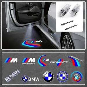 2Pcs Car Door Welcome Light LED Projector Laser Ghost Shadow Lamps Logo Door Decoration Light For BMW E90 E60 E46 E93 F20 F21 F30 F31 F32 F33 F34 F15 F10 F01 F11 Auto Accessories Led Step Lights