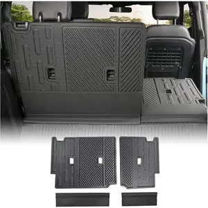 Rear Seat Back Cover Backrest Protector for Ford Bronco Accessories 2025 2021-2024 with Dog Seat Liner fit Bronco 4-Door 4 Pieces Durable TPE Material Easy to Clean