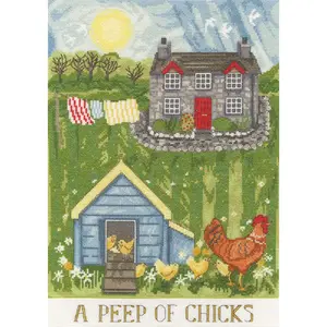 A Peep of Chicks XDD12 Counted Cross Stitch Kit