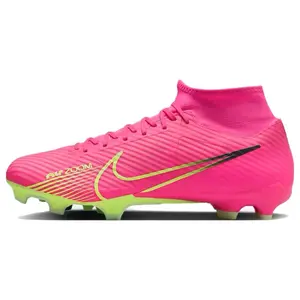 Nike Mercurial Superfly 9 MG Soccer Cleats – Unisex, Comfortable, Multi-Ground Rubber Studs, Explosive Pink Verifiable, with credentials and supporting global authentication