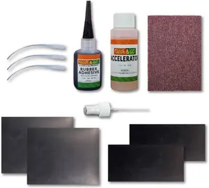 Stop & Go Emergency Tubeless Tire Sidewall Repair Kit with Large Patches - 10 Pieces for Punctures on ATV, UTV, Trailer, Lawnmower, SxS, & More