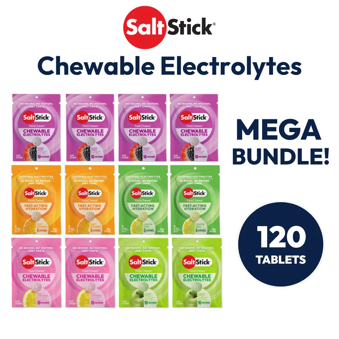 Chewable Electrolyte Bundle - Fast Acting Hydration Variety Pack Bundle - Vegan Non-GMO - Pink Lemonade, Green Apple, Lemon Lime, Tart Orange, & Mixed Berry