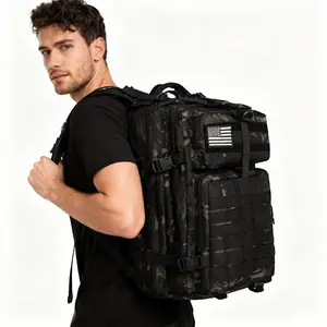 Camouflage Tactical Backpack - Military-Grade Heavy-Duty 3-Day Assault Waterproof MOLLE Pack, Durable Backpack for Survival Training, Outdoor Camping & Hiking Gear, Camouflage Backpack