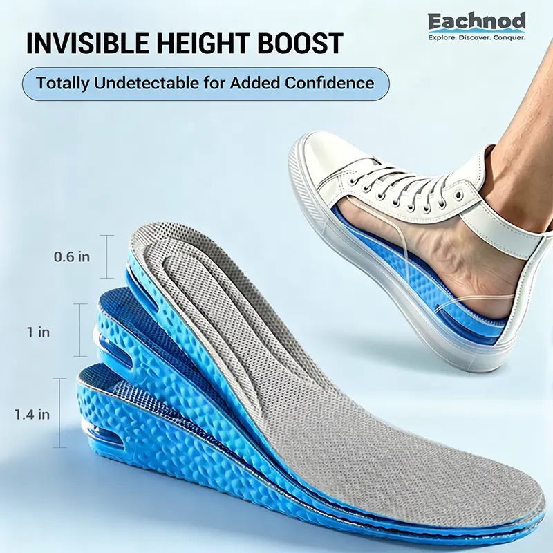 Air Cushion Height Boost Insoles, Arch Support Shock Absorbing Comfort Shoe Inserts
