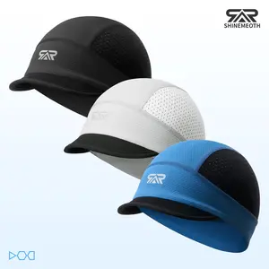 Breathable Sweat-wicking Cycling Running Baseball Hat, 2 Counts Short Brim Cooling Helmet Liner Skull Cap, Cycling Running Baseball Hat, sports hat, High Quality Hat