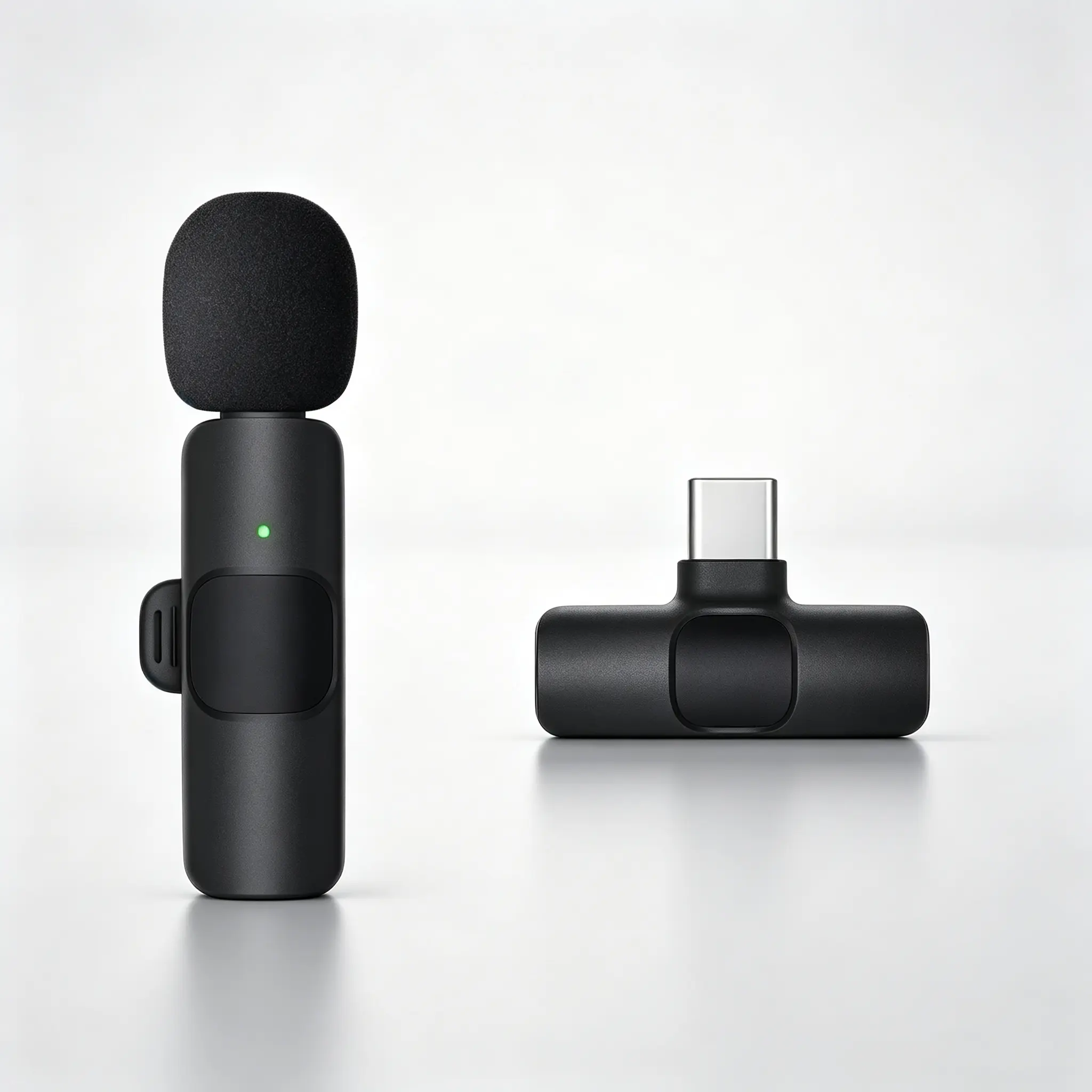 Wireless Lavalier Microphone - Plug-and-Play, Noise-Canceling Mini Mic for Video Recording, Vlogging - Compatible with iPhone 15, 16, 17