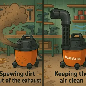 Diffusor Muffler HEPA Filter for Wet/Dry Shop Vacuums -External HEPA Filter that fits most wet/dry shop vacuums. Traps particles as small as Covid 19. Faster, cleaner, safer! DIYers , woodworkers, car detailers, groomers, construction, chimney sweeps etc!