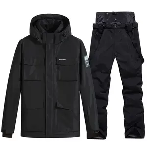 YEEFINE Men's Ski Jacket and Pants Set Waterproof Snowsuit Windproof Snow Suit Winter Outdoor Ski Suit