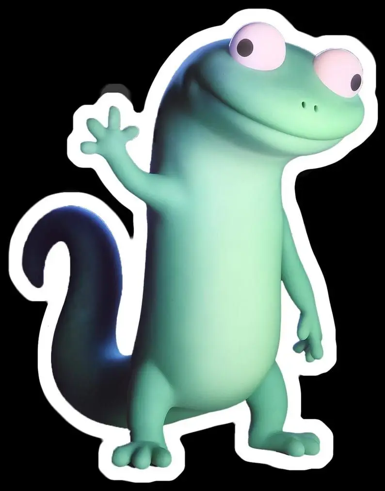 Lizard Lizard Lizard Meme Sticker - Funny Gecko Style Aesthetic Transparent Waterproof Custom Sticker for Smartphone Casing Made in USA