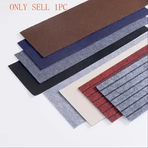 5pcs/10pcs PVC Self-Adhesive Stair Mats, DIY Reusable Adsorption Carpets, 8.66x27.56 Inches, 4mm Thick, Suitable for Home & Commercial Use, Decorative Rugs