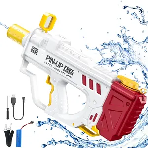 EFFUN Rapid-Fire Electric Water Gun, 300ml Capacity, 275-315in Range, LED Effects & Rechargeable - Dual Modes for Kids/Adults Durable Extended