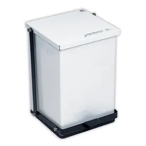 212 MAIN 24-Qt 6-Gal Trashcan, Detecto P-24 Receptacle with Baked Epoxy Finish, 16 in. H x 11.75 in. W x 13 in. D White Baby & Maternity Furniture Decoration Piece