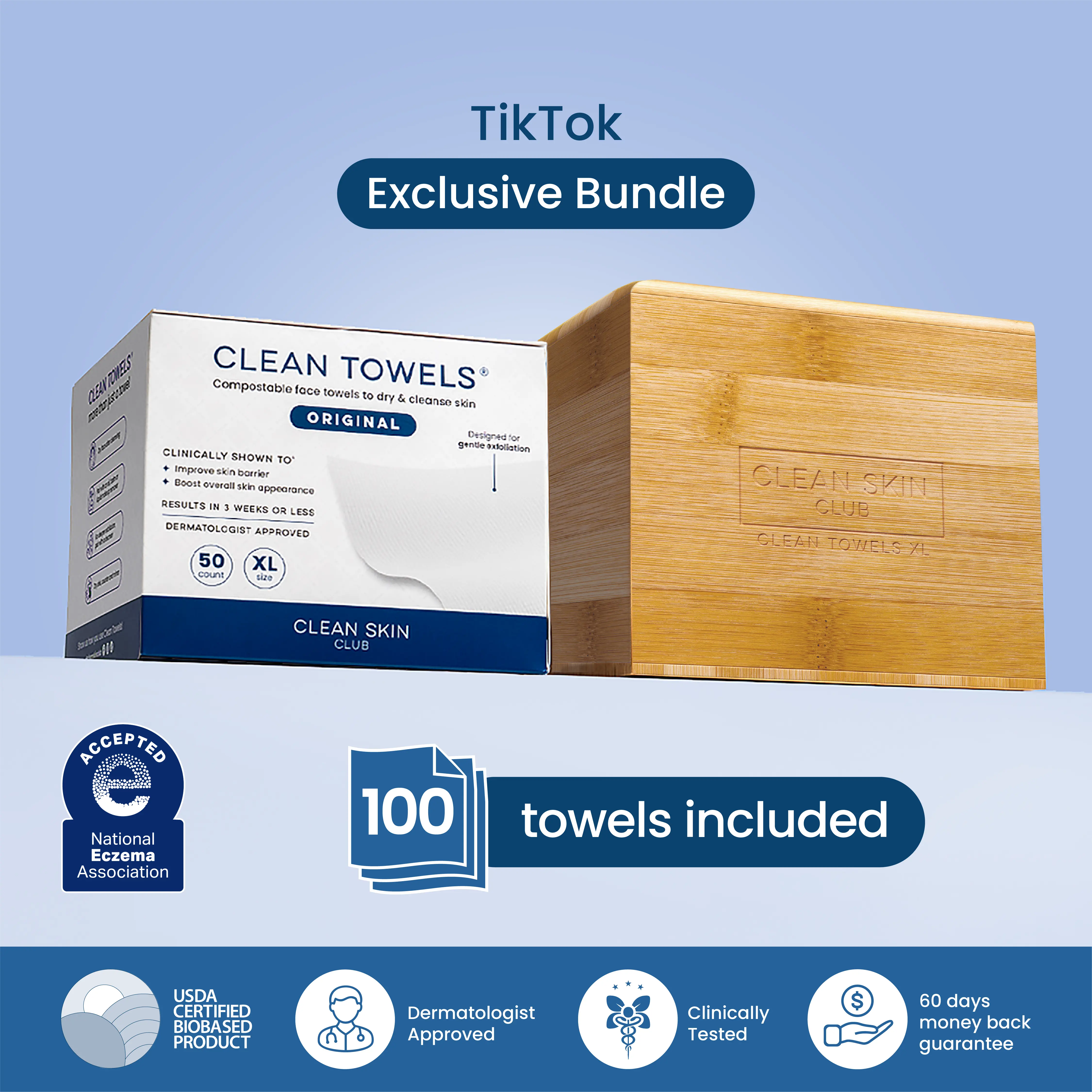 CLEAN SKIN CLUB The Clean Luxe Bamboo Kit: Original Edition