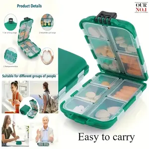Large Capacity Waterproof Pill Box, Moisture-Proof Portable Travel Medicine Case, Healthcare Aid, Ideal for One Week Capsules Storage, No Odor, Suitable for Seniors and Travellers