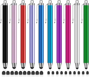 Stylus Pens for Touch Screens, 10 Pack 0.24"+0.36" High Sensitivity Stylus with 20 Pcs Replacement Capacitive Tips for iPhone iPad Android PC Tablets All Universal Touchscreens