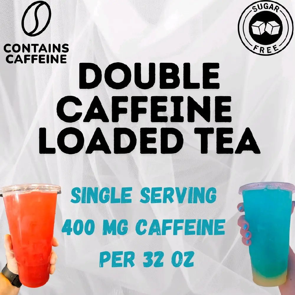 2X the Energy Loaded Tea. 400 MG Caffeine in each loaded tea. Each tea sold separate.  This contains 1 ready to mix and drink loaded tea. Made with sugar free beverage enhancers. B3, B6, B12 Vitamins Minerals and Antioxidants. Give it a try.