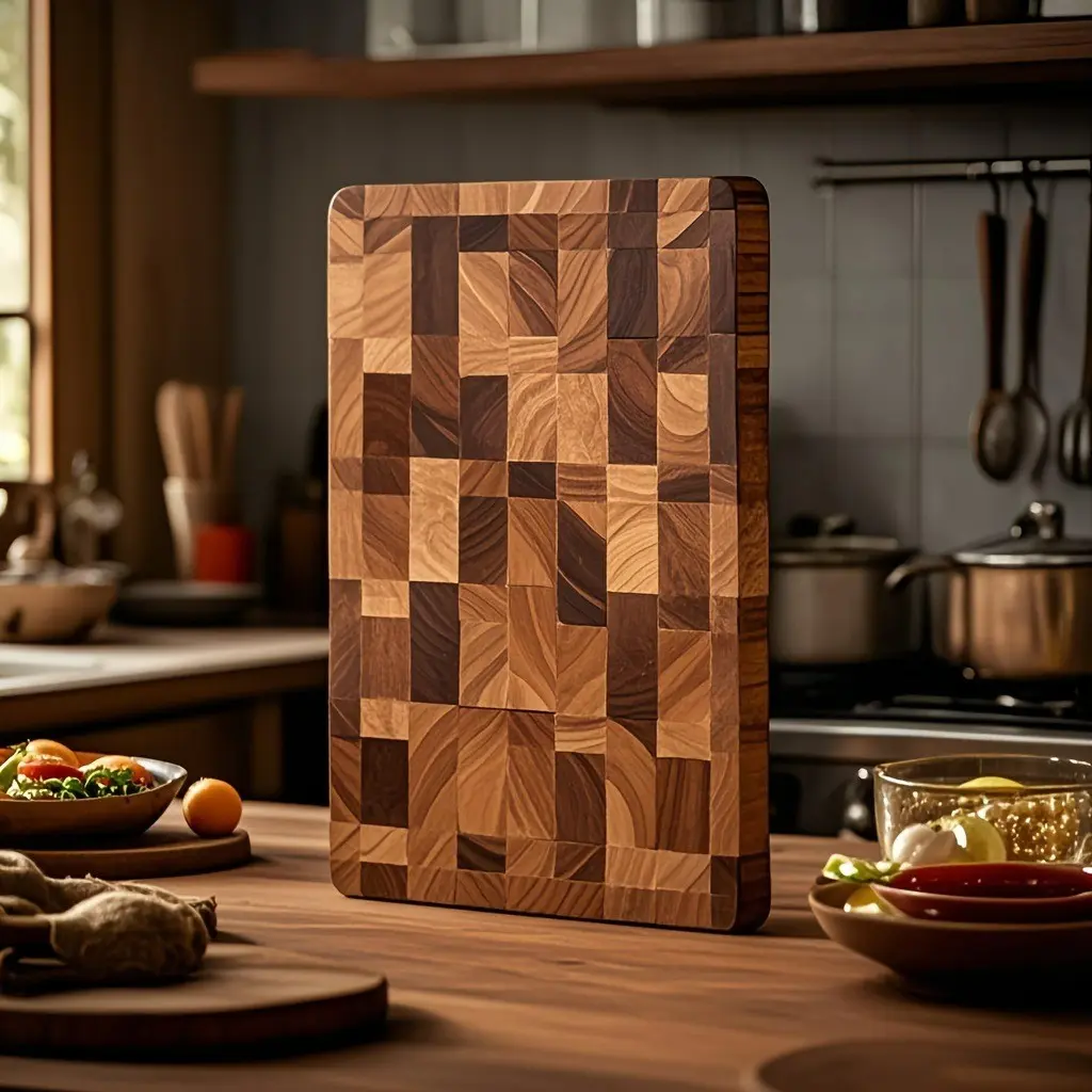 Natural Teak Wood Anti-Mold Cutting Board, Cutting Boards For Kitchen, Real Wood Vegetable Board, Home Outdoor Multi-Functional Long Rectangle Meat Cheese Bread Slicer, Durable Chopping Board, Wooden Chopping Board