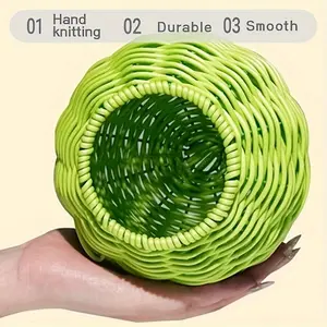 Hand-woven rattan parrot nest - a durable all-season hanging sleeping basket suitable for peony, phoenix, and budgerigar birds, made of iron material, no battery required, Bird Supplies
