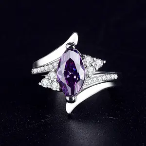 Luxury Eye Cluster Amethyst Ring Engagement Charm Women's Rings Christmas Valentine's Gift Women's Ring Fashion Personality RingDesigner Valentine's Day special offer