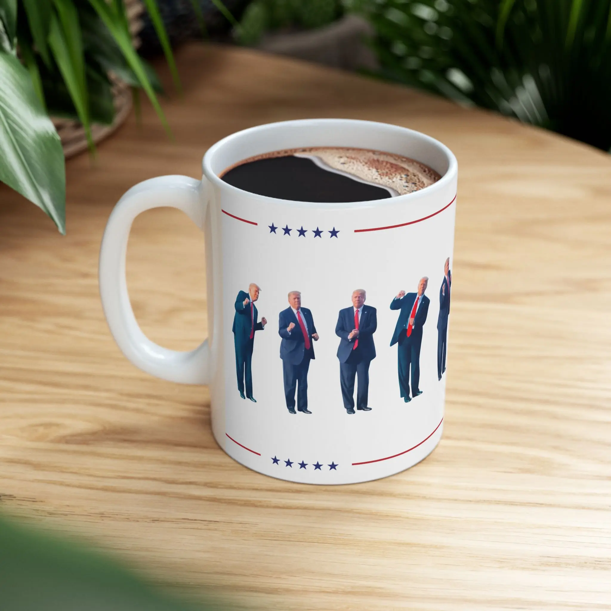 Funny Trump Dancing Mug, Donald Trump Smiling Mug, Trump 2024 Christmas, MAGA Election 24 Cup, You Missed, Repu Gifts, Trump Rally Dance