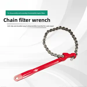 8/12 Inch Chain Wrench Manual Disassembly Filter Wrench Car Repair Tool Fuel Filter Wrench Car Removal Tool