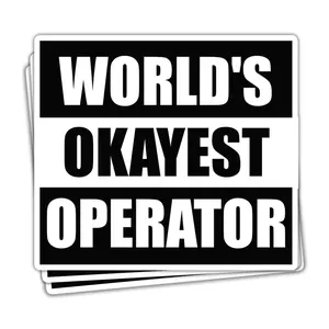 Funny Heavy Equipment Operator Adhesive Vinyl Decal - Custom Decal, Vinyl Stickers for Laptops, Water Bottles, Office Use, Gift for 69C Operators