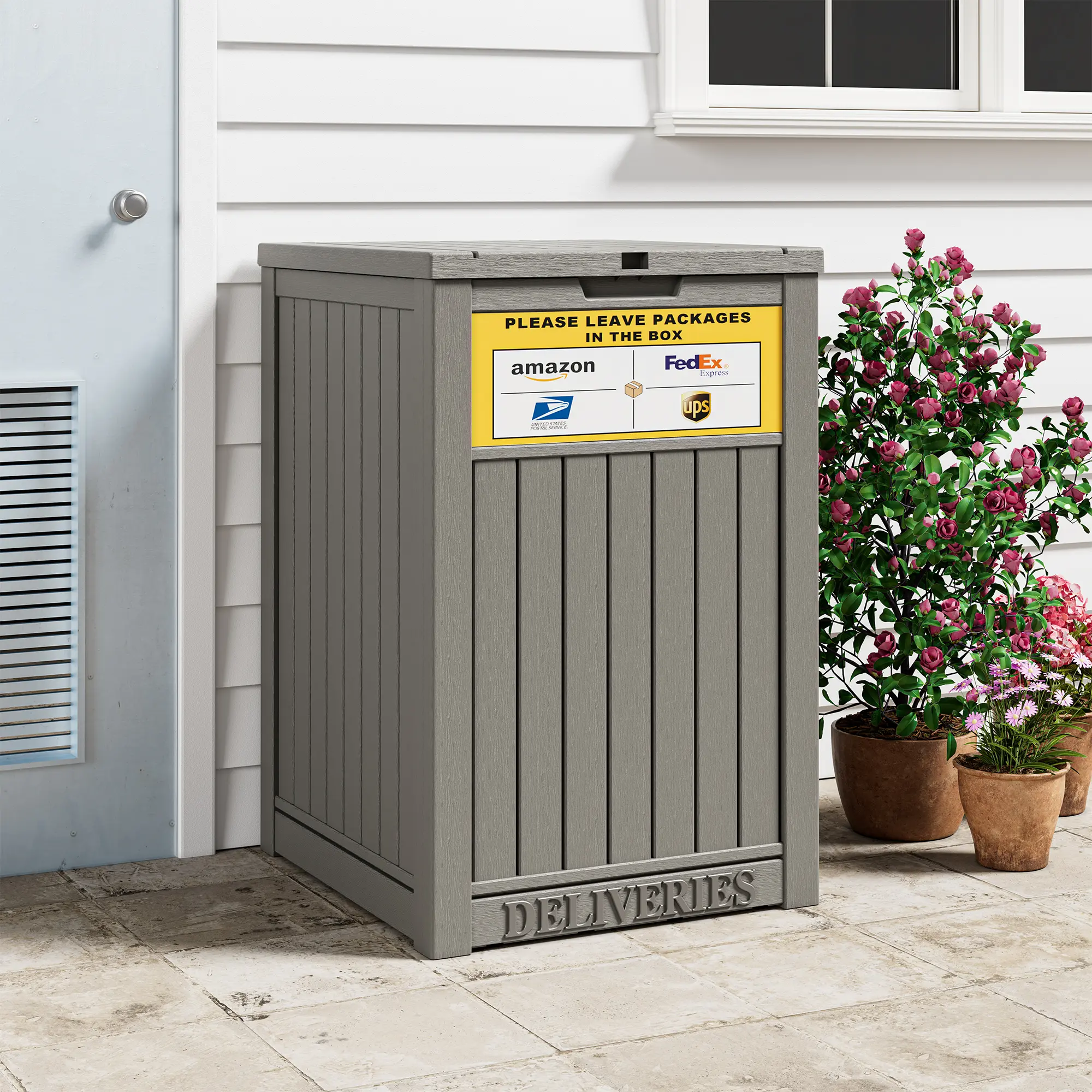 【Summergarden】Outdoor Delivery Package Box - Weatherproof, Lockable, Large Capacity，for Patio Furniture Pool Accessories Storage for Cushion Garden Tools for Your
