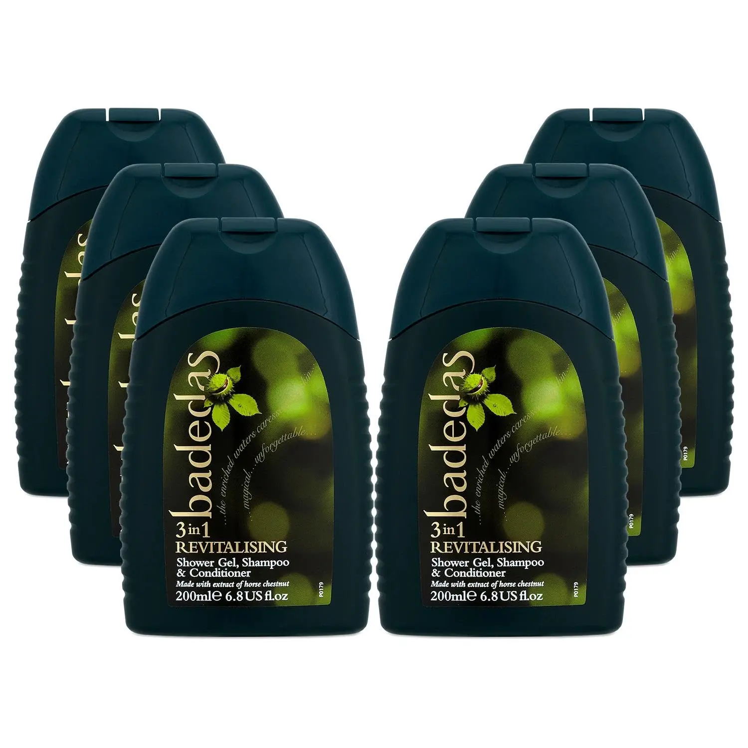 Badedas Revitalising Shower Gel, Shampoo & Conditioner, 200ml, Pack of 6