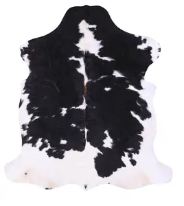 SUPER SALE Black & White Natural Cowhide Rug - Large 6'8"H x 6'1"W