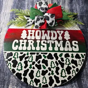 18" door/wall sign with howdy christmas Decor Decoration