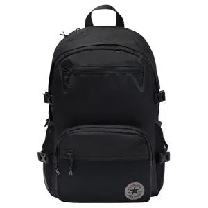 Converse Straight Edge BTS 27L Polyester Backpack with Logo for Men and Women in Black