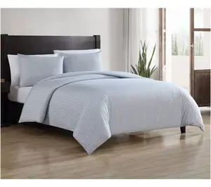 Eddie Bauer Ticking Stripe Navy Twin Duvet Cover Set