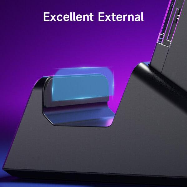 JSAUX Docking Station for ROG Xbox Ally X (2025)/ROG Ally X/ROG Ally/Steam Deck/Legion Go/Legion Go S, 6-in-1 Dock with HDMI 4K@120Hz, Gigabit Ethernet, USB A & USB C 3.2 Gen 1, 100W Charging - HB0609