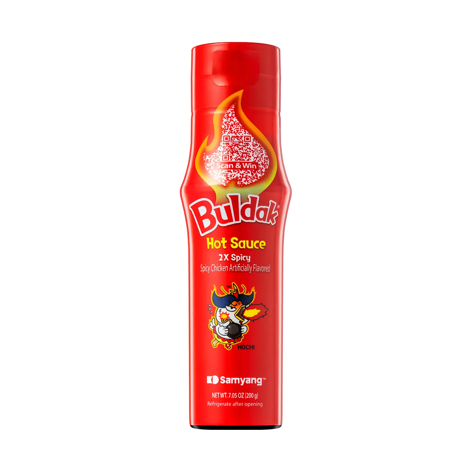 Samyang Buldak 2X Spicy Korean Hot Chicken Flavor Sauce - 5.57 fl oz, with Corn Starch, Maltodextrin, Rice Flour, Green Tea Extract, Monosodium Glutamate, QR Code, for Adults, 1 to 40 Calories, Refrigerator Storage, Allergy Information Note
