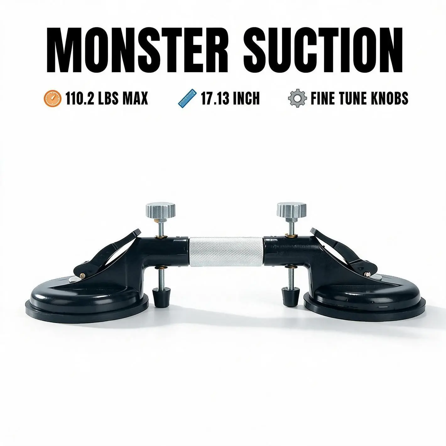 Countertop Leveling Clamps for Stone Workers, 2PC Vacuum Seam Setters, Adjustable 110lbs Suction Tool