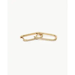 THE LARGE DIAMOND PAVE PAPERCLIP EARRINGS