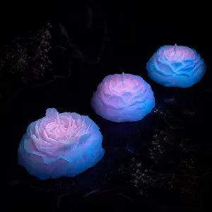 [Wildry] Fluorescent Rose Low Temperature Candle Glow In The Dark Safe Wax Play Romantic Couple Gift 107.6F Aesthetic Room Decor