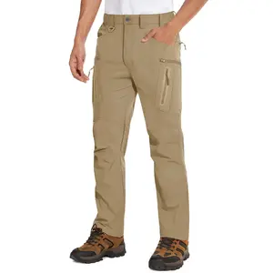 Men's Tactical Pants Water Repellent 8 Pockets Ripstop Hiking Trousers Lightweight Work Pants