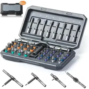 42 in 1 Magnetic Multipurpose Screwdriver Set with Removable Ratchet Handle and Magnetic Heads, Ideal for Electronics Furniture Bike Repair & Home Tool Kit, Magnetic Precision Screwdriver