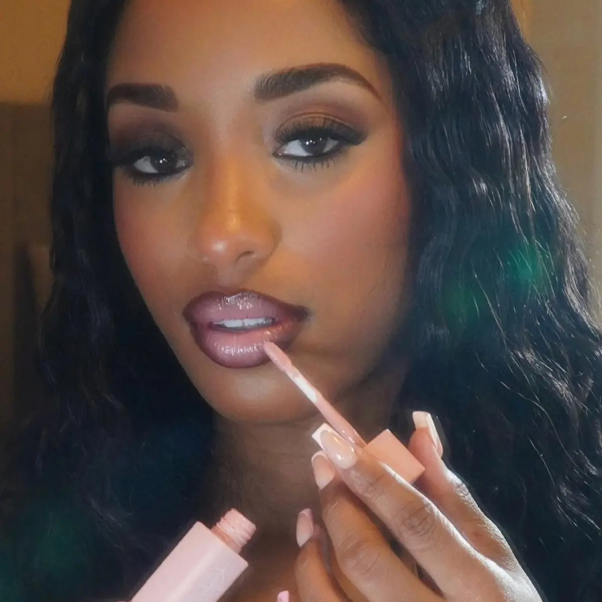 Nude lipgloss.  MATTE finish. Creamy formula. Shade - Forever girl .  Lipstick Lip Care Glossy Cosmetic Makeup Long lasting Lipgloss. ombre