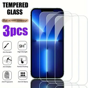 Ultimate protection with 3pcs/Set Tempered Glass Protective Screen Protector For iPhone 17/1 7Air/17 Pro/17 Pro Max iPhone 16 Pro Max Smartphone