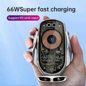 66W Super Fast Wireless Car Charger Phone Holder 1 Piece,Automatic Clamping Phone Holder,360 Degree Rotation,Universal Car Phone Mount,Suitable for iPhone 15/14 Pro Max and Other Smartphones for Charging Mobile Devices fast charger