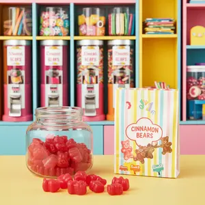 Sweet Cinnamon Bears Chewy Candy with Spicy-Sweet Flavor Perfect for Desk Snacks or Sharing with Friends