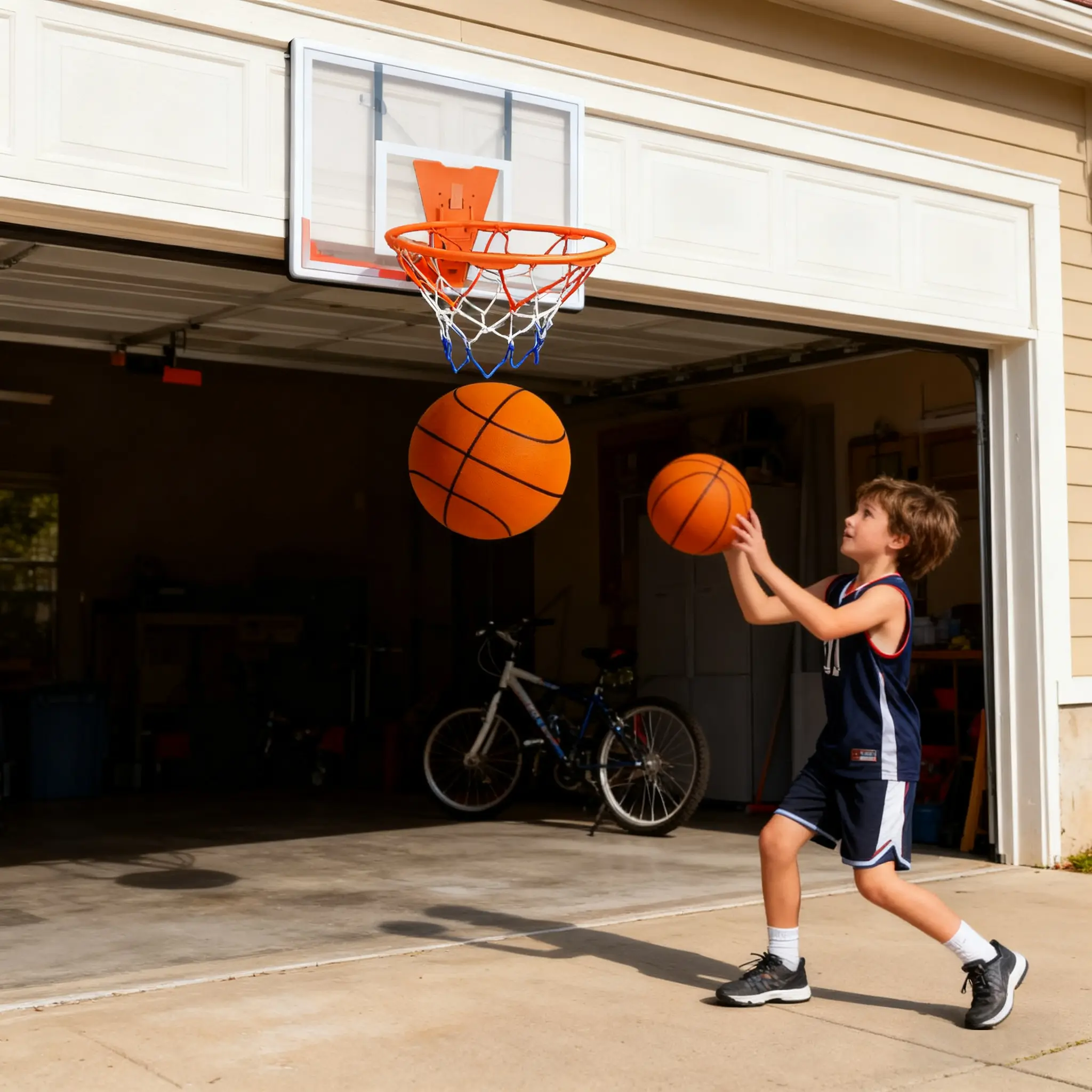 Quiet Indoor Ball Set - Noiseless Basketball with Basket for Silent Play - Noise-Free Rebound Ball - Silent Basketball Hoop Included - Noiseless Ball Game Kit for Indoor Fun