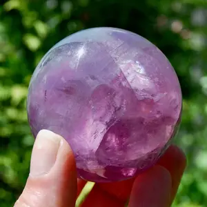 2.25in 311g Magenta Watermelon Fluorite Crystal Sphere