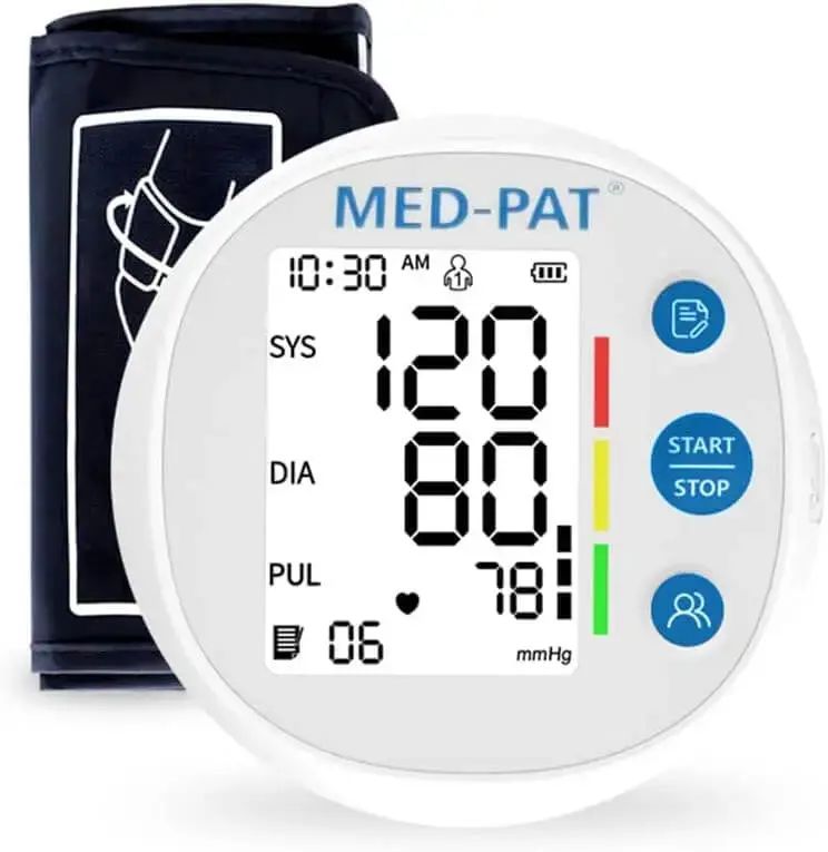 Med-Pat BP-R Round Blood Pressure Monitor | Automatic Digital BP Machine – FDA Cleared