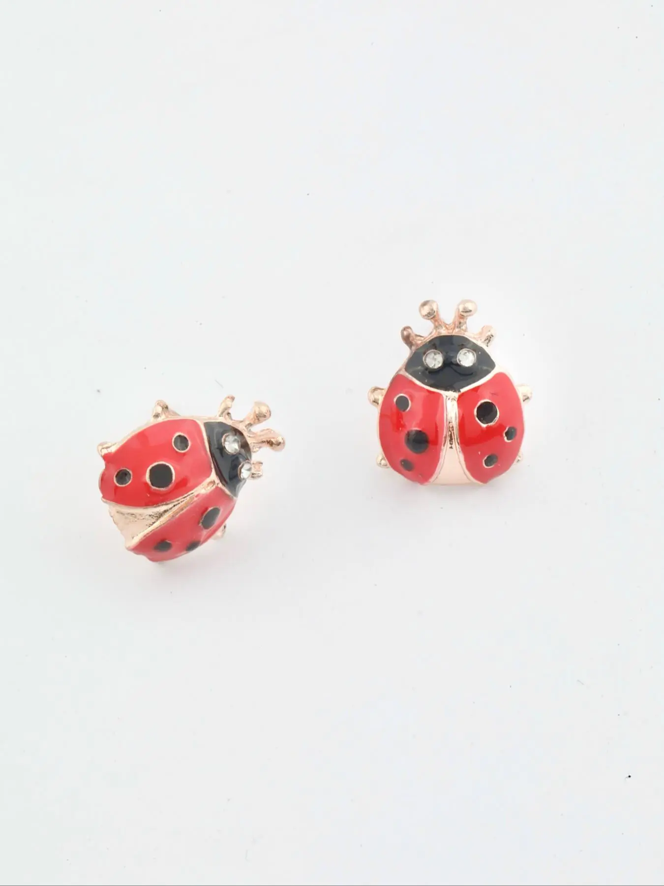 Cute Ladybug Design Stud Earrings, Chic Gorgeous Jewelry, Fashionable Jewelry for Women & Girls, Trendy All-match & Exquisite Jewelry for Birthday Gift, Earrings Studs
