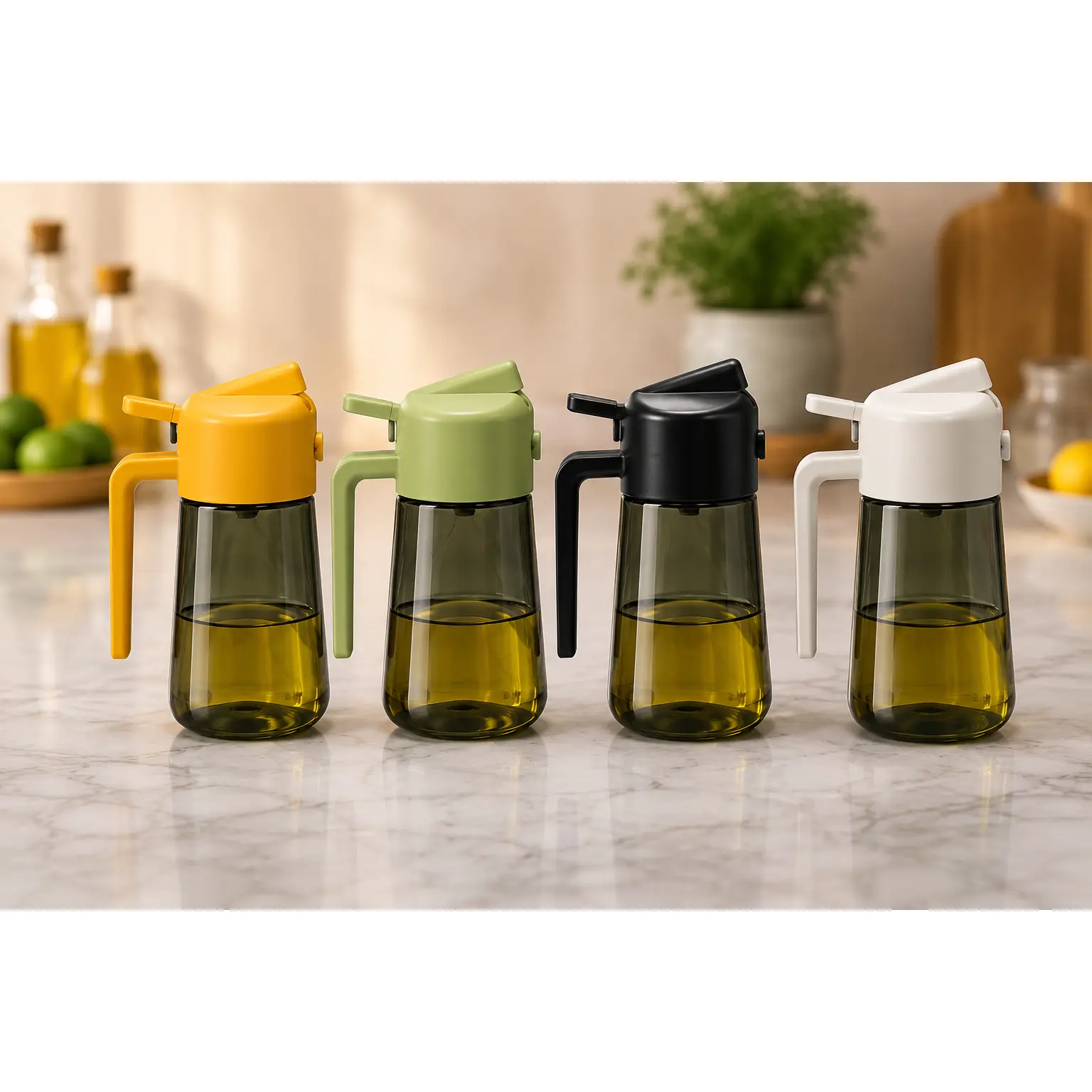 Leak-Proof Kitchen Oil Dispenser, Essential Kitchenware Utensil for Cooking Storage 500ml